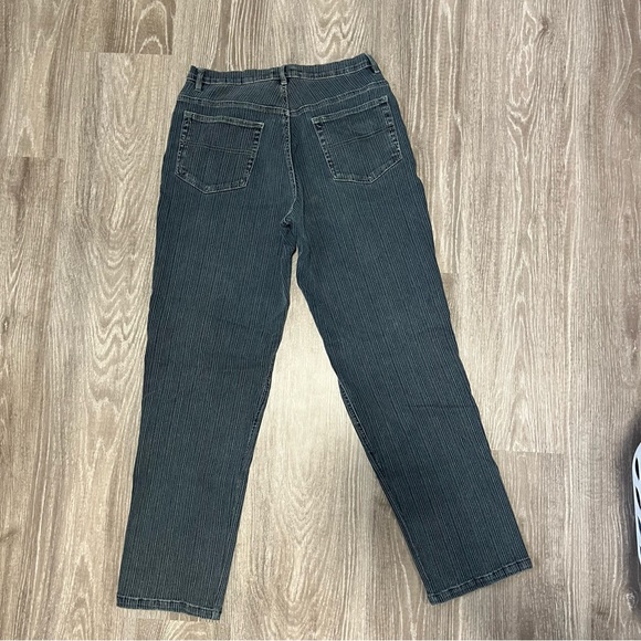 Striped denim high waist jeans - Picture 7 of 9